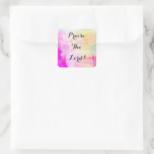 主のステッカーを褒める スクエアシール (バッグ)