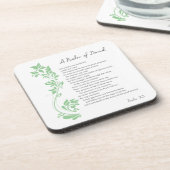 主のダビデの詩は私の羊飼いの聖書の詩だ コースター (左側)