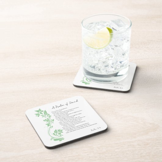 主のダビデの詩は私の羊飼いの聖書の詩だ コースター (右側)