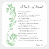 主のダビデの詩は私の羊飼いの聖書の詩だ スクエアシール (正面)