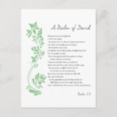 主のダビデの詩は私の羊飼いの聖書の詩だ ポストカード (正面)