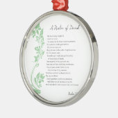 主のダビデの詩は私の羊飼いの聖書の詩だ メタルオーナメント (左)