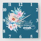 主のフローラ スクエア壁時計 (正面)
