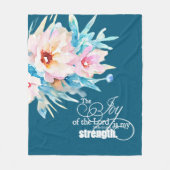 主のフローラ フリースブランケット (正面)