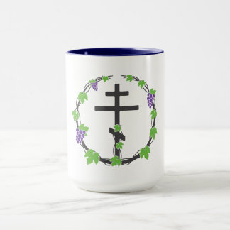 主のブドウ園ラージ2トーンコーヒーマグ マグカップ