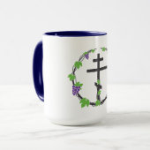 主のブドウ園ラージ2トーンコーヒーマグ マグカップ (正面左)