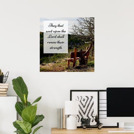 主のポスターの上で待っている者たちエレミヤ29:11 ポスター (ホームオフィス)