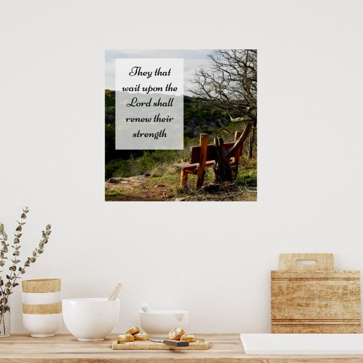 主のポスターの上で待っている者たちエレミヤ29:11 ポスター (キッチン)