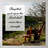 主のポスターの上で待っている者たちエレミヤ29:11 ポスター (正面)