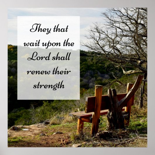 主のポスターの上で待っている者たちエレミヤ29:11 ポスター (正面)