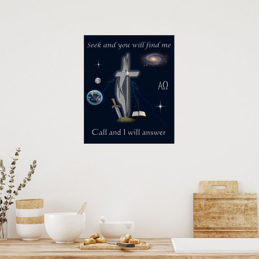 主のポスターを求める ポスター (キッチン)