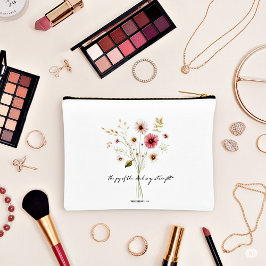 主のミニマルなフローラモノグラムの喜び アクセサリーポーチ