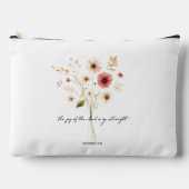 主のミニマルなフローラモノグラムの喜び アクセサリーポーチ (正面)