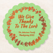 主の与えリースに向かって行った ペーパーコースター (正面)