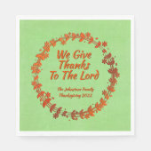 主の与え感謝していリース名ミディアム スタンダードランチョンナプキン (正面)