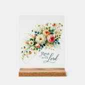 主の中に残るフローラ アクリルサイン (正面)