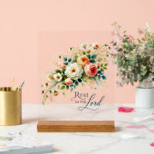 主の中に残るフローラ アクリルサイン (ウェディング)