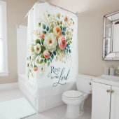 主の中に残るフローラ シャワーカーテン (インサイチュ)