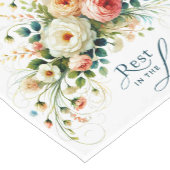 主の中に残るフローラ ショートテーブルランナー (コーナー)