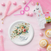 主の中に残るフローラ ペーパープレート (パーティー)