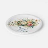 主の中に残るフローラ ペーパープレート (アングル)