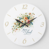 主の中に残るフローラ ラージ壁時計 (正面)