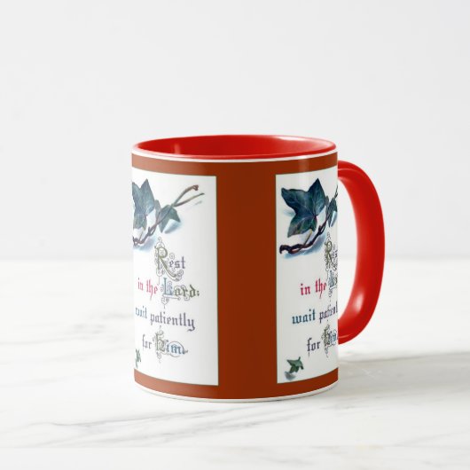 主の中に残る者は彼を待ち続ける マグカップ (正面右)