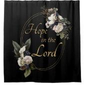 主の中の女性のキリスト教の希望感動的 シャワーカーテン (正面)