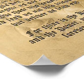 主の伝統的祈りの言葉ポスター(マット) ポスター (角)