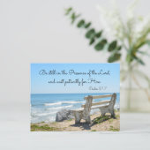 主の前に残る,詩篇37:7 ポストカード (スタンド正面)