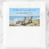 主の前に残る,詩篇37:7 長方形シール (バッグ)