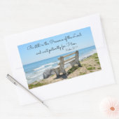 主の前に残る,詩篇37:7 長方形シール (封筒)