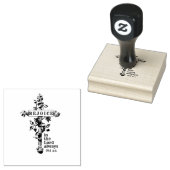 主の十字架で喜ぶ ラバースタンプ (押印)