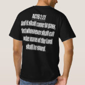主の名を呼ぶ者 Tシャツ (裏面)