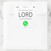 主の名を呼ぶ – キリスト教の信仰 スクエアシール (バッグ)