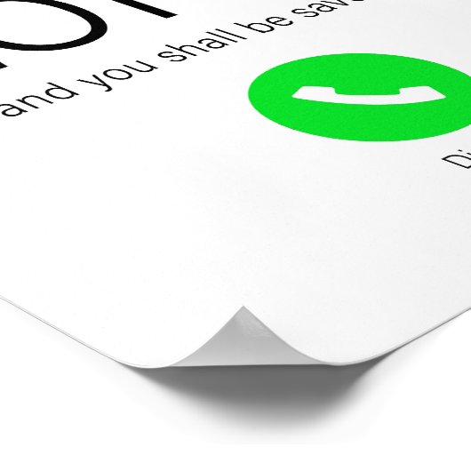 主の名を呼ぶ – キリスト教の信仰 ポスター (角)