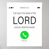 主の名を呼ぶ – キリスト教の信仰 ポスター (正面)