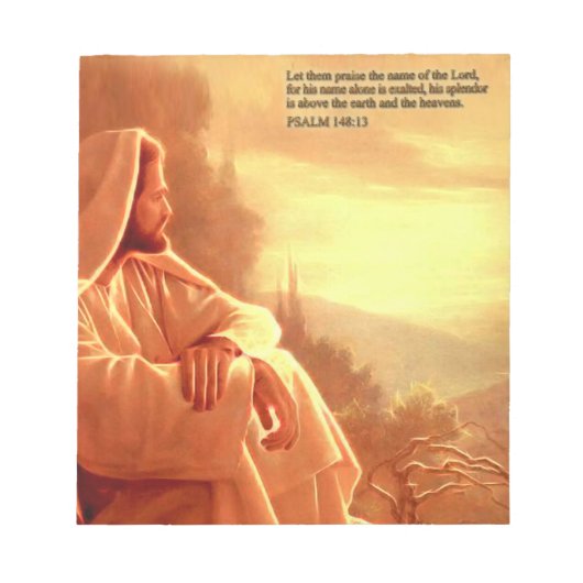 主の名を賛美せよ…詩篇148 ノートパッド (正面)