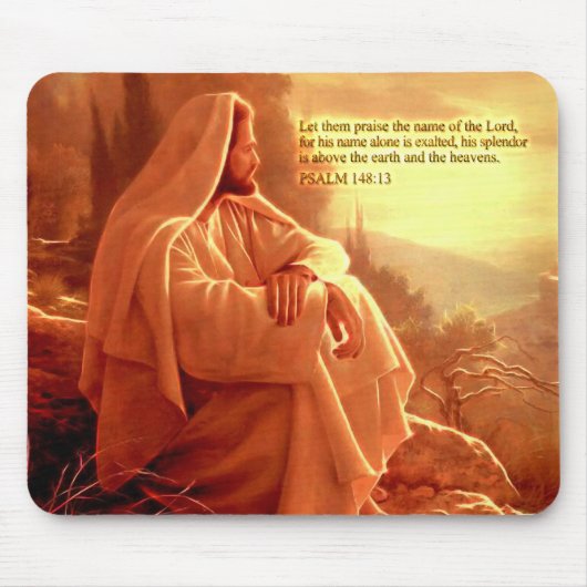 主の名を賞賛せよマウスパッド マウスパッド (正面)