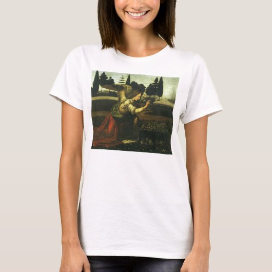 主の告知 レオナルド・ダ・ヴィンチ Tシャツ (正面)