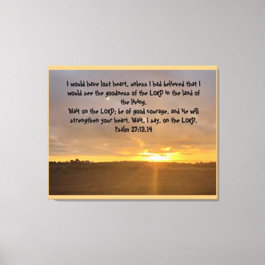 主の善し。 キャンバスプリント (正面)