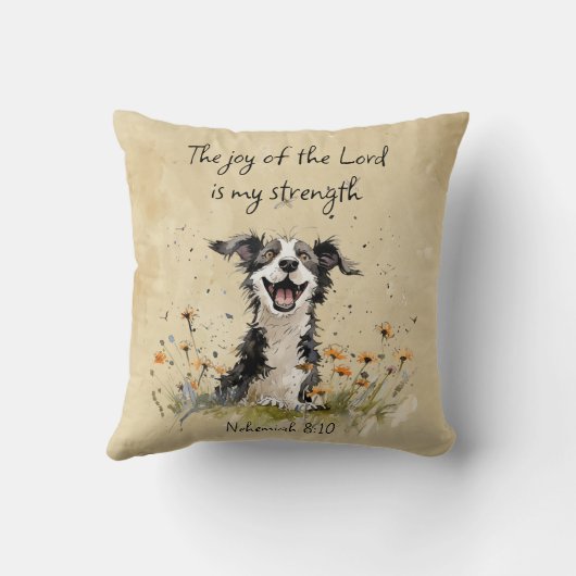 主の喜びの励ましは私の力だ クッション (裏面)