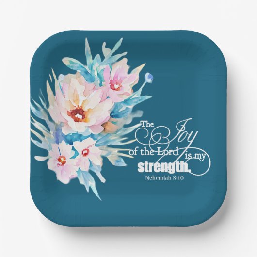 主の喜びの花 ペーパープレート (正面)