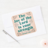 主の喜びはあなたの力のアートデコ スクエアシール (封筒)
