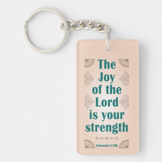 主の喜びはあなたの力アートデコ キーホルダー (正面)
