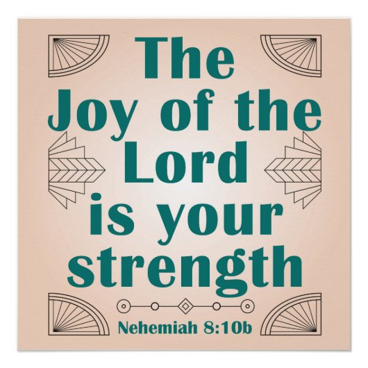 主の喜びはあなたの力アートデコ ポスター (正面)