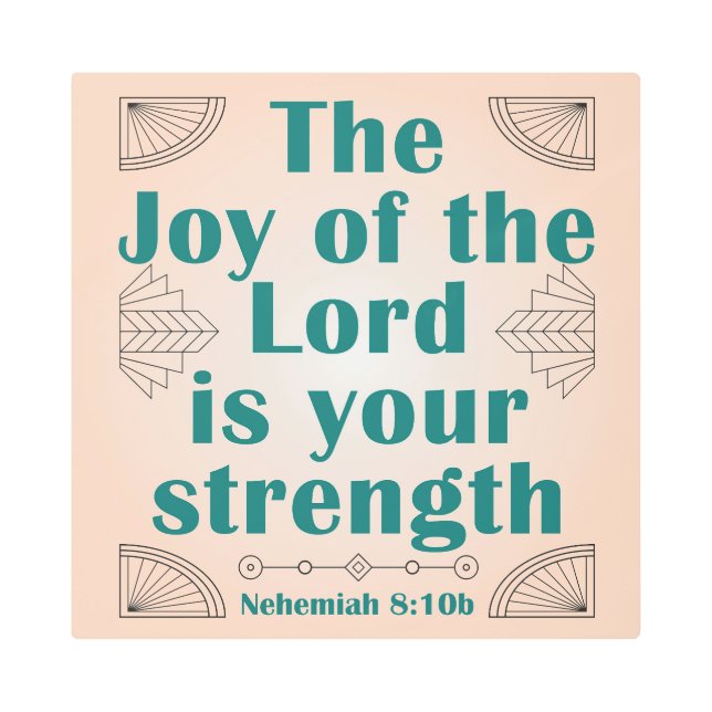 主の喜びはあなたの力アートデコ メタルプリント (正面)