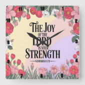 主の喜びは汝の力なり スクエア壁時計 (正面)