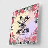 主の喜びは汝の力なり スクエア壁時計 (傾斜)