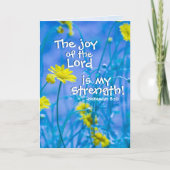 主の喜びは私の力であるネヘミヤ8:10 カード (正面)
